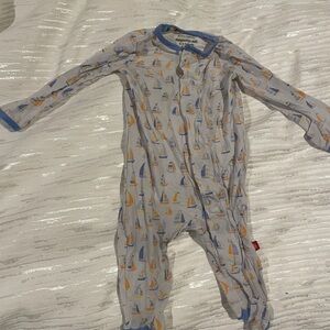 Sailboat Print Magnetic Me baby One Piece